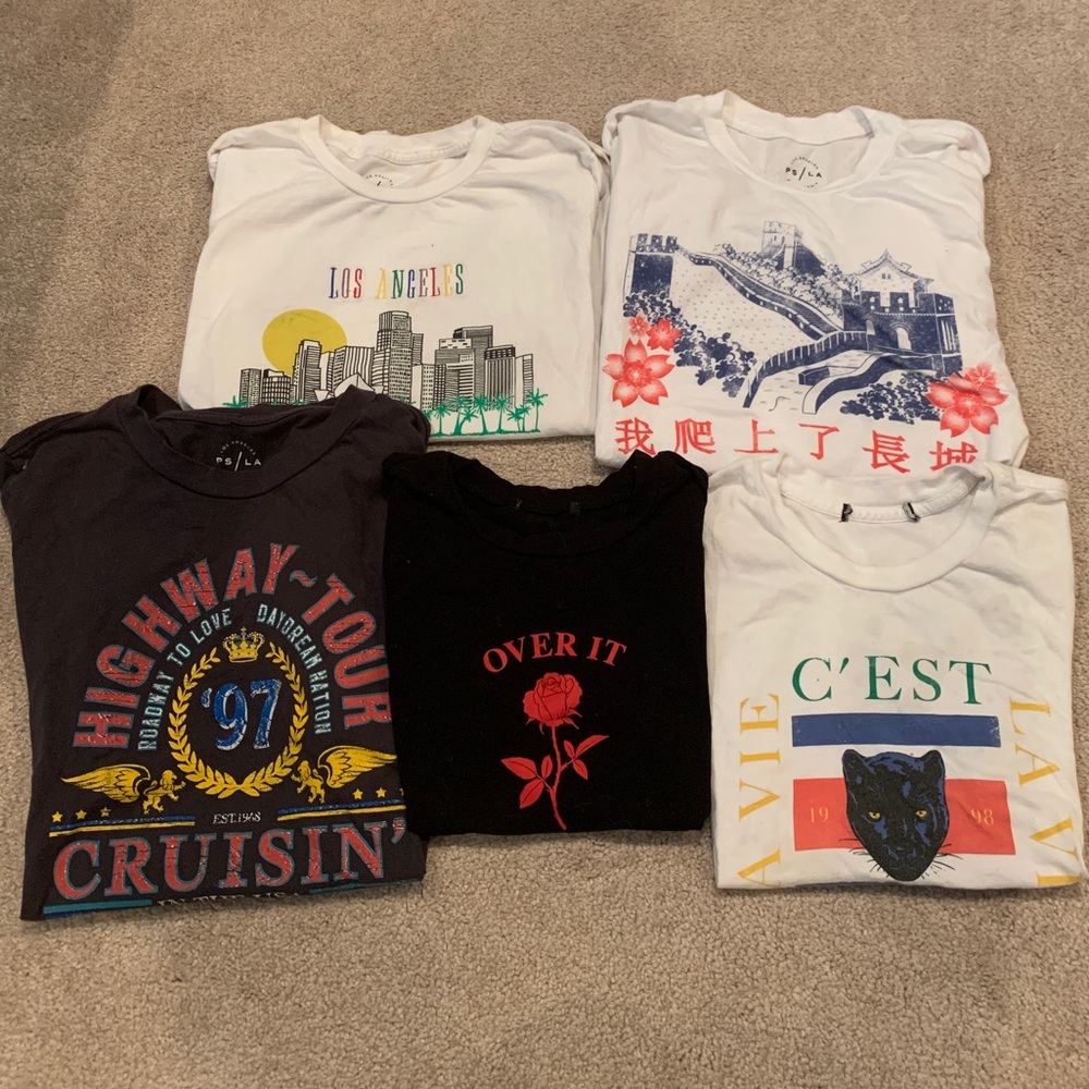 Bundle of graphic tees